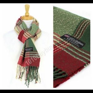 Multicolored Plaid Cashmere Scarf